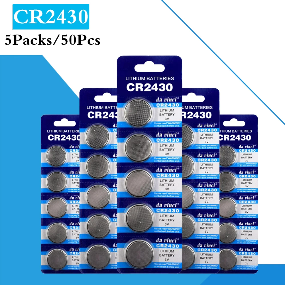 25 шт./5 шт в упаковке CR2430 аккумулятора кнопочного типа DL2430 BR2430 KL2430 ячейки литий