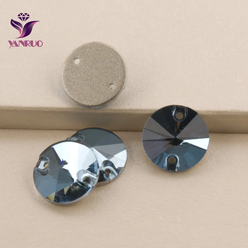 YANRUO 3200 Rivoli Аквамарин шьет на страз плоские стразы для шитья кристаллов камней|rivoli