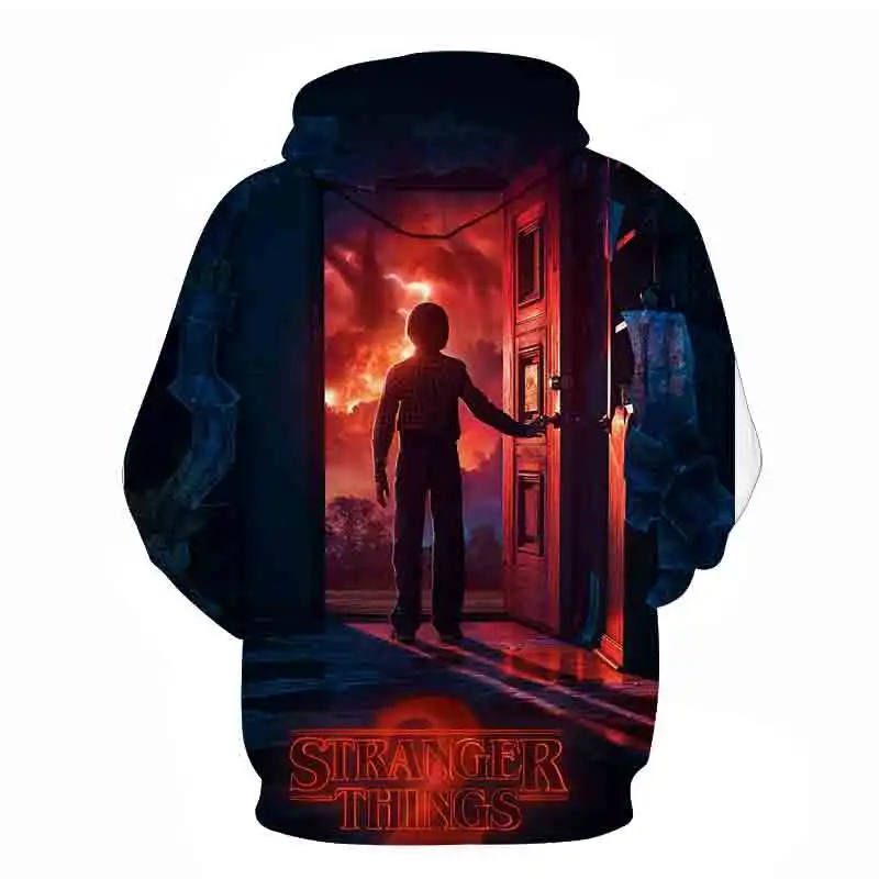 Stranger Thing s Новая мода 3D печатная белая мужская толстовка с капюшоном модная графическая Толстовка Повседневный Уличная пуловер хип хоп толстовки уличная одежда Stranger Thing