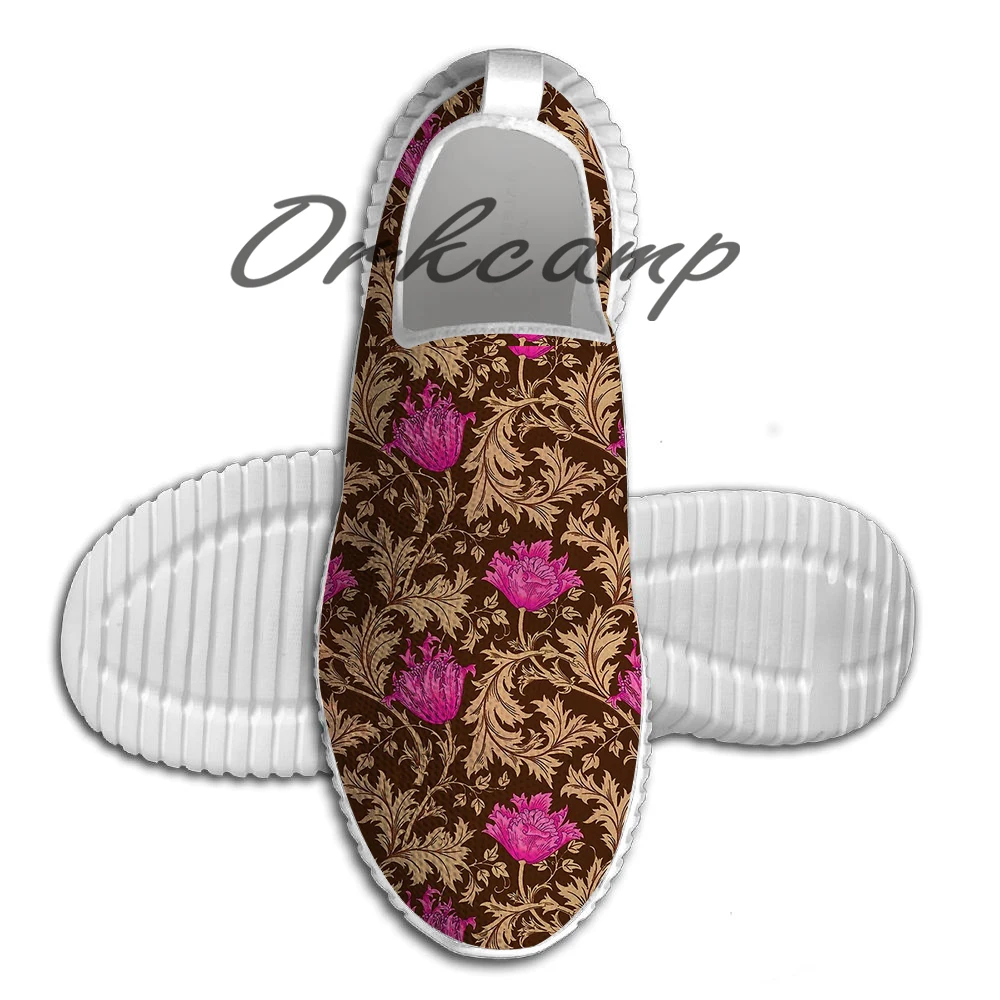 Спортивные кроссовки для бега Вильям Моррис анемон коричневые и фуксия розовые