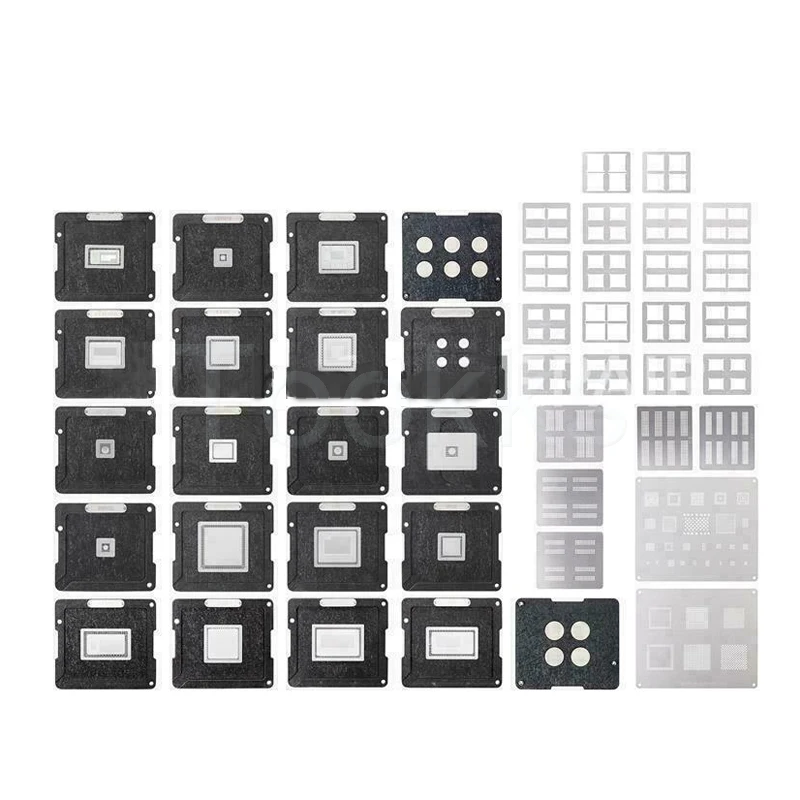 

DS-908 For MacBook Magnetic BGA Reballing Kit Full Set Tin Planting Stencils for CPU GPU PCH SMC RAM Flash Memory BGA Chip