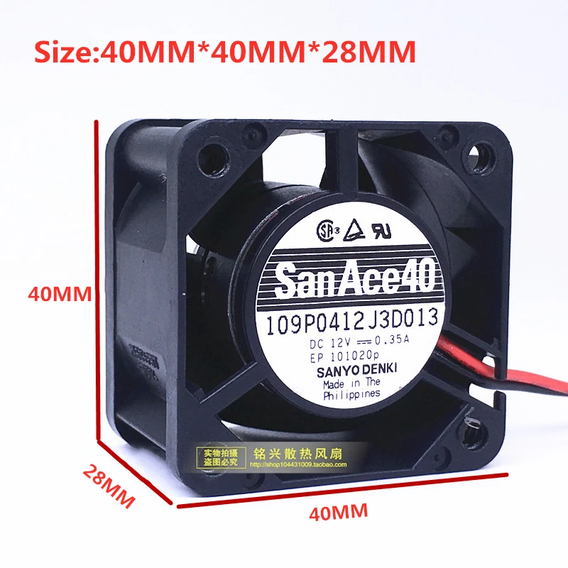 Оригинал 109P0412J3013 насильственный вентилятор 12 В постоянного тока 4 см 4028 большой объем воздуха двойной шарикоподшипник DIY модифицированный перезаряженный охлаждающий вентилятор