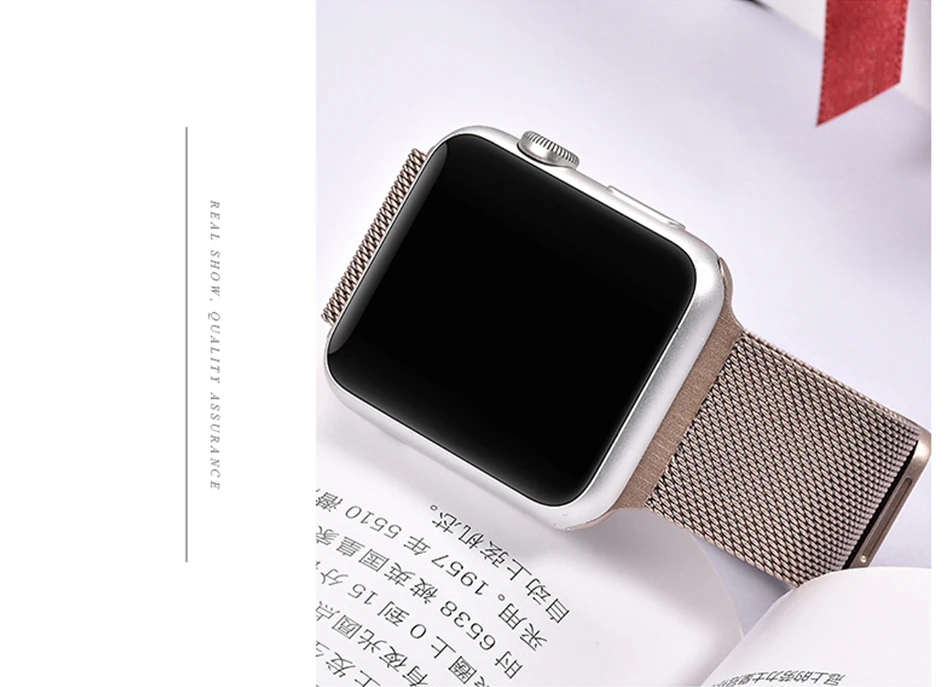 

Stainless Steel Strap For Apple Watch Se/6/5 Band 44mm 40mm iWatch Serie 4 3 2 1 Bracelet Milanese Loop Watchband Belt 38mm 42mm