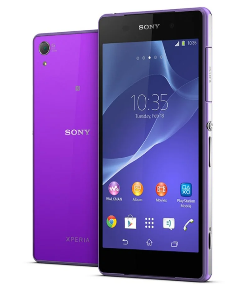 Фиолетовый Sony Xperia Z2 D6503 разблокированный 4G LTE Android четырехъядерный ОЗУ 3 Гб ПЗУ 16 Гб 5,2 дюйма Поддержка NFC мобильного телефона - Цвет: Фиолетовый