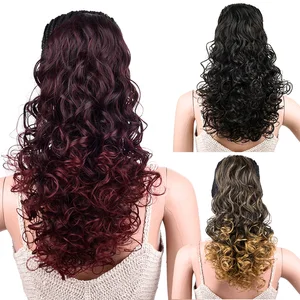 DinDong 18 дюймов пуф афро кудрявый конский хвост 120 гупак. Синтетический зажим для наращивания волос для конского хвоста афроамериканский