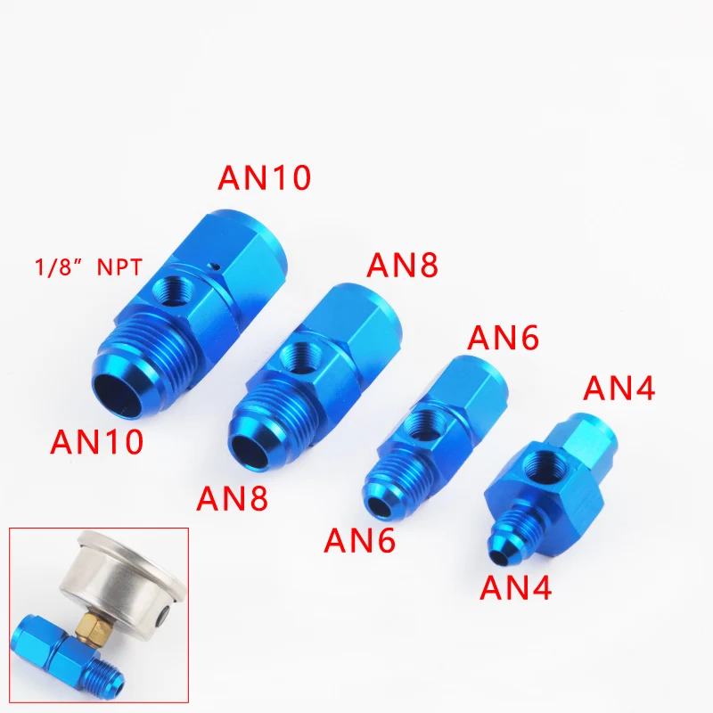 AN4 6 8 10 штыревой к женскому 1/8 &quotNPT датчик/Датчик боковой порт адаптер масляный