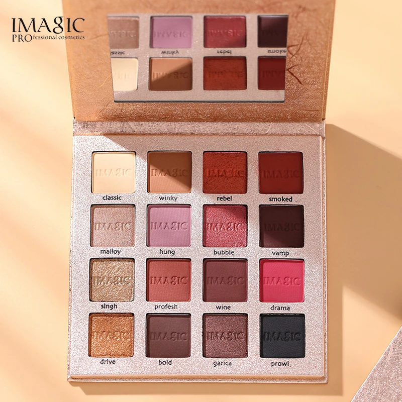 IMAGIC Shimmer Тени для век Палитра Профессиональная 16 цветов макияж палитра Shimmer матовые тени для век Пудра