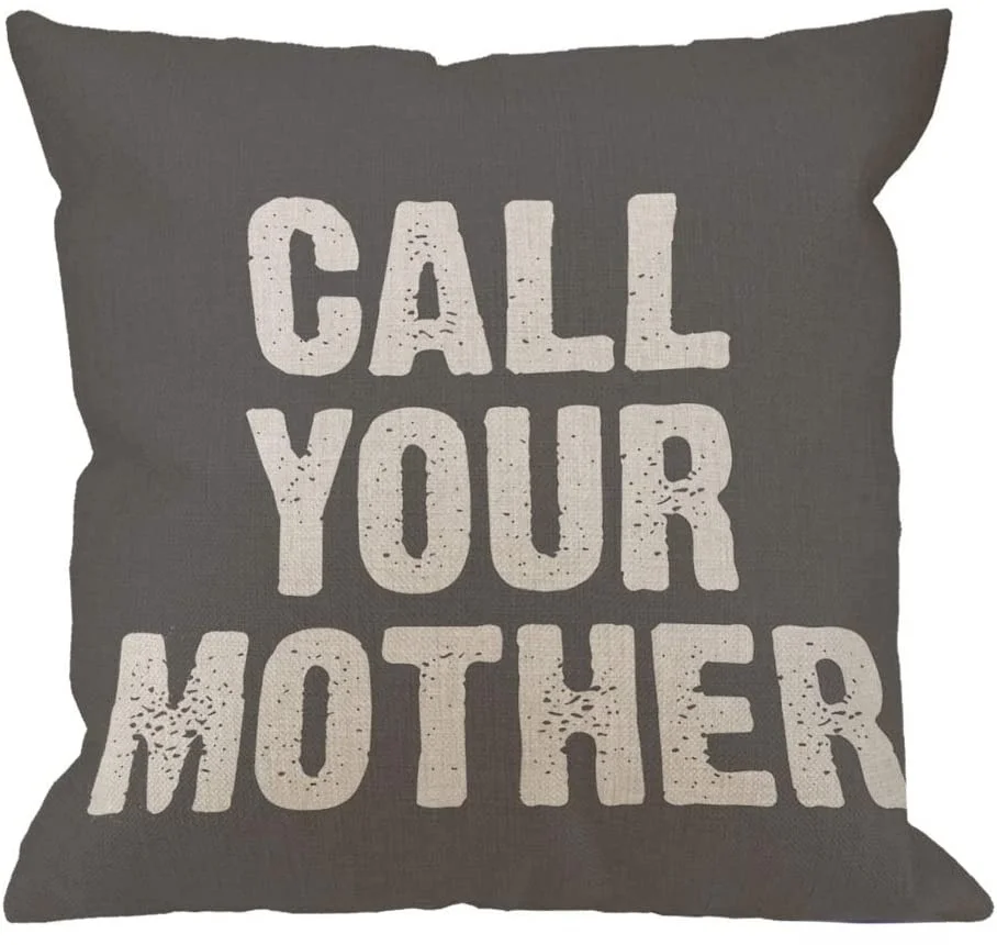 

Наволочка для подушки Call Your Mother 18x18, серый отряд, хлопчатобумажные льняные наволочки, домашний декоративный чехол для подушки
