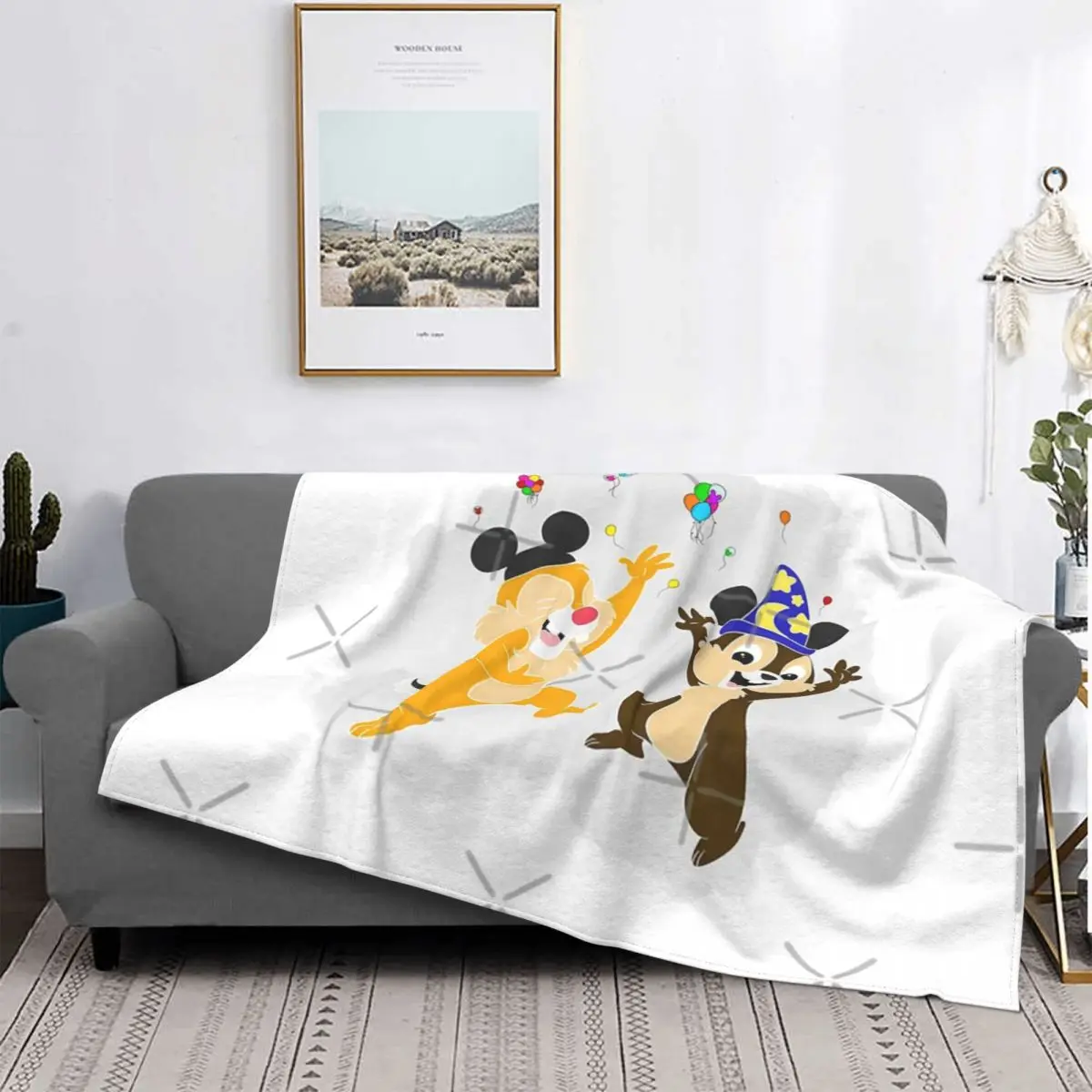 

Chip y Dale con orejas de Mickey, manta, para cama colcha, manta a cuadros de muselina para Picnic, Sudadera con capucha, alfomb