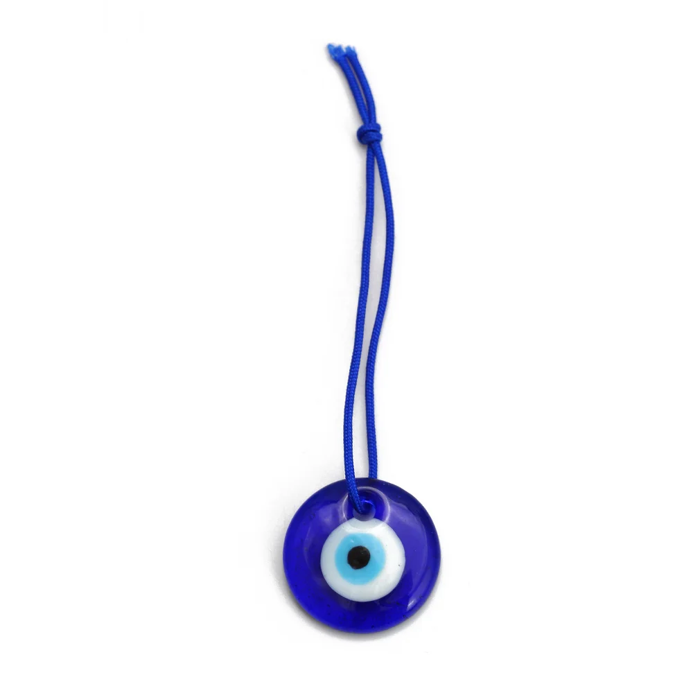 

Стеклянная подвеска Lucky Eye, голубая искусственная подвеска, Настенная подвеска, разноцветная бусина, украшение ручной работы для дома, гостиной, автомобиля, BE254