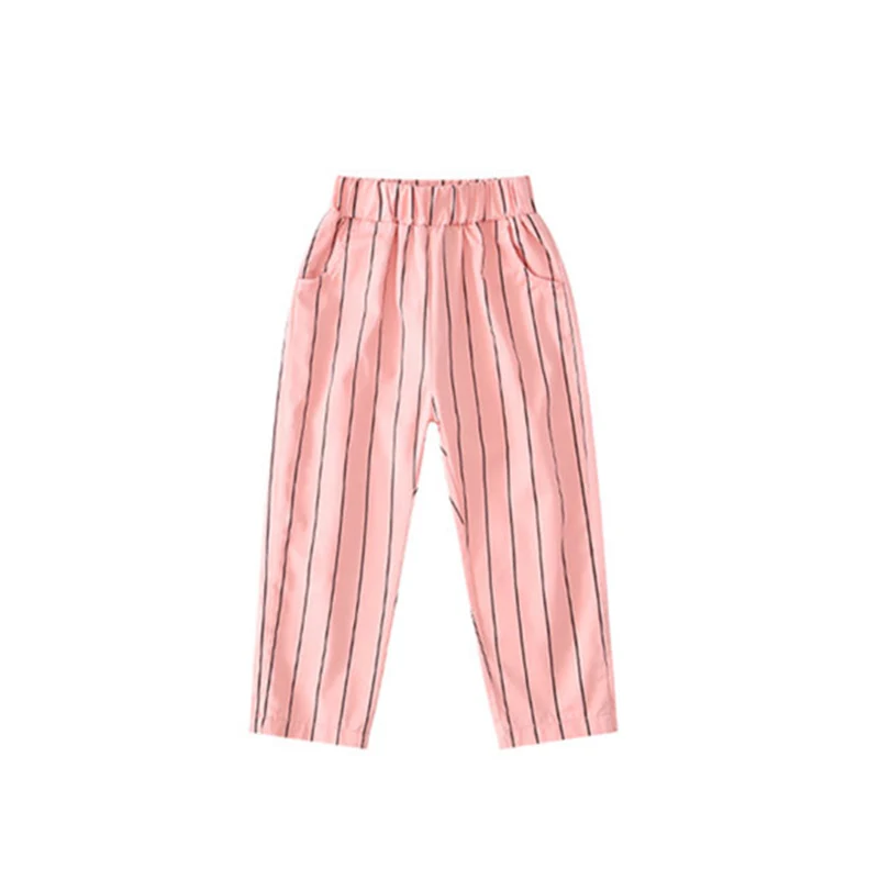 Pants Блейзер для девушек, костюмы, костюм+ штаны, 2 предмета, г., комплект для свадебной вечеринки, черно-белый блейзер в Вертикальную Полоску для девочек 4-13 лет - Цвет: Pants
