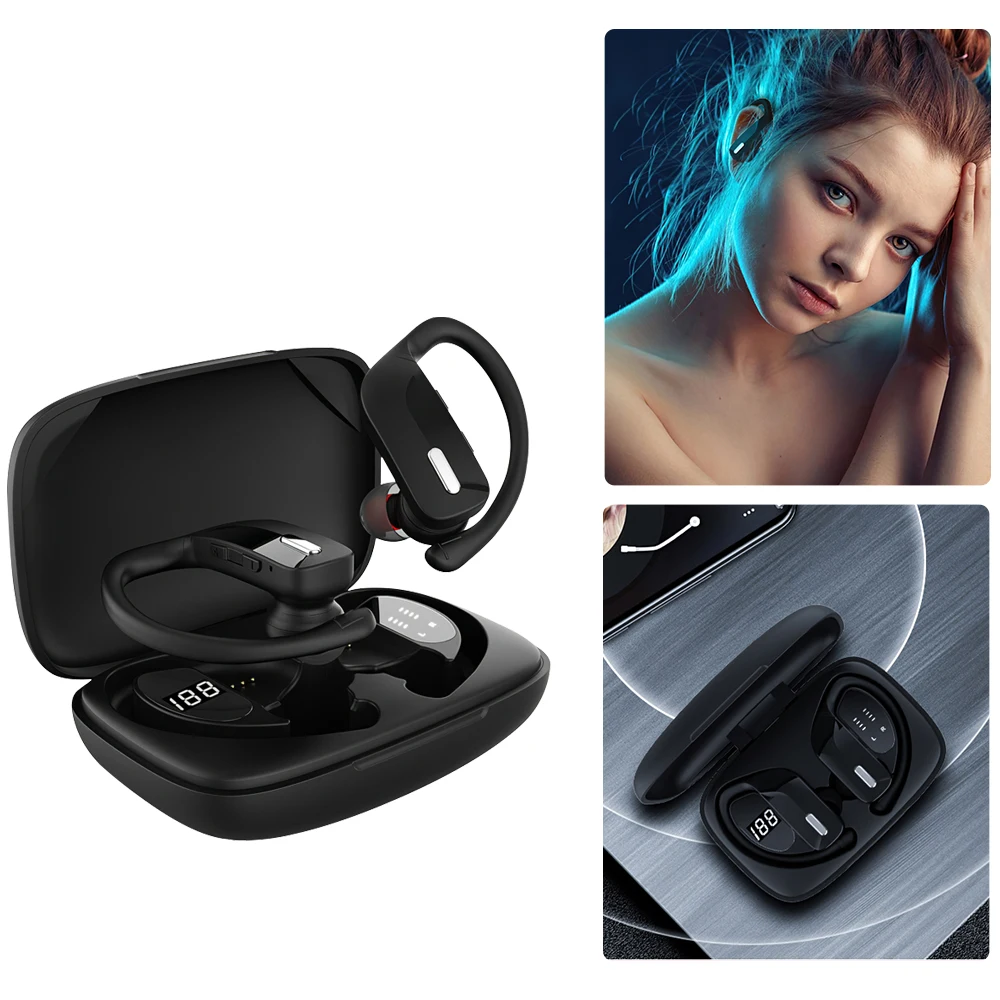 

TWS-наушники T17 с поддержкой Bluetooth и светодиодный фоном