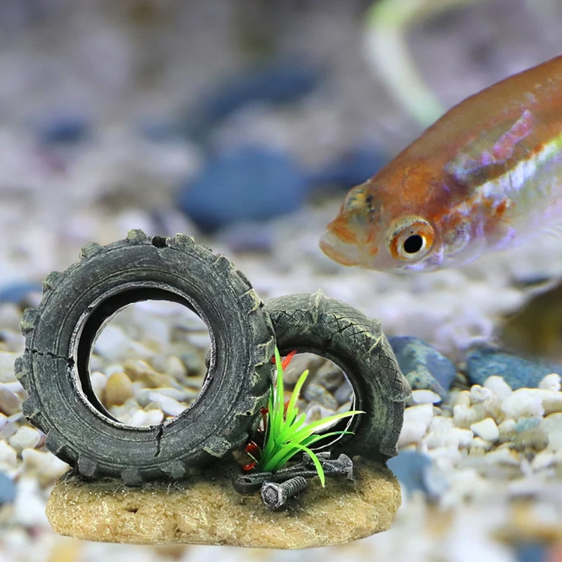 

Полимерные шины, украшение для аквариума, украшение для аквариума, Бета, детская игровая площадка для рыб, место невесты аксессуары для ланд...