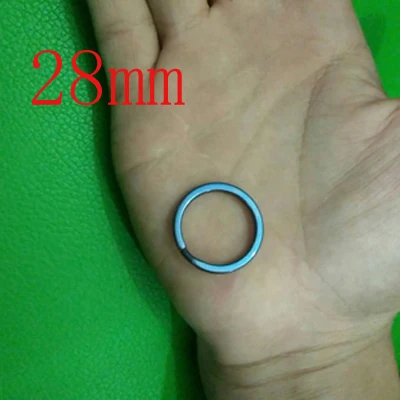 Blue 28MM Синий чистый титан Сплит Кольцо Брелок двойная петля круглый TC4 брелок пряжка EDC Открытый Кемпинг гаджеты J211 - Цвет: Blue 28MM