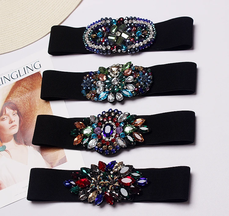 Новинка стразы пояс полный кристалл широкий украшенный женский для скульптуры