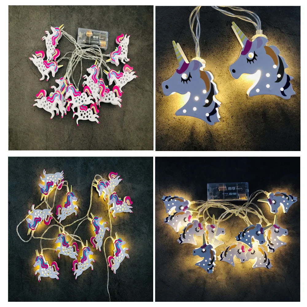 Светодиодная гирлянда Единорог с питанием от батарейки | Освещение