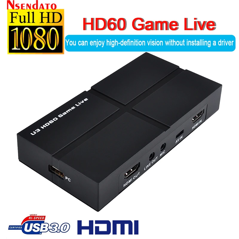 Ezcap 263 1080P U3 USB HDMI AV видеозахват для 3 0 записывающий адаптер OBS HD игр прямой