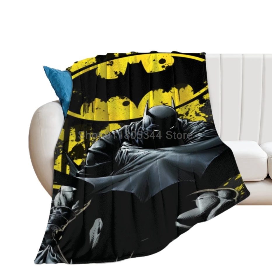 

Superhero Batmans Throw Blanket Fuzzy Warm Throws for Winter Bedding 3D Printing Soft Micro Fleece Blanket