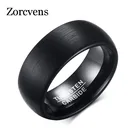 Черные мужские кольца KOtik в стиле панк, модная Подарочная коробка, 8 мм, карбид вольфрама, со скошенными краями, обещание, обручальные кольца, ювелирные изделия