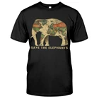 Футболка CLOOCL из чистого хлопка с надписью Save The Elephant, модная летняя рубашка с принтом, мужские и женские Рубашки, Топы в стиле хип-хоп, забавные хлопковые футболки