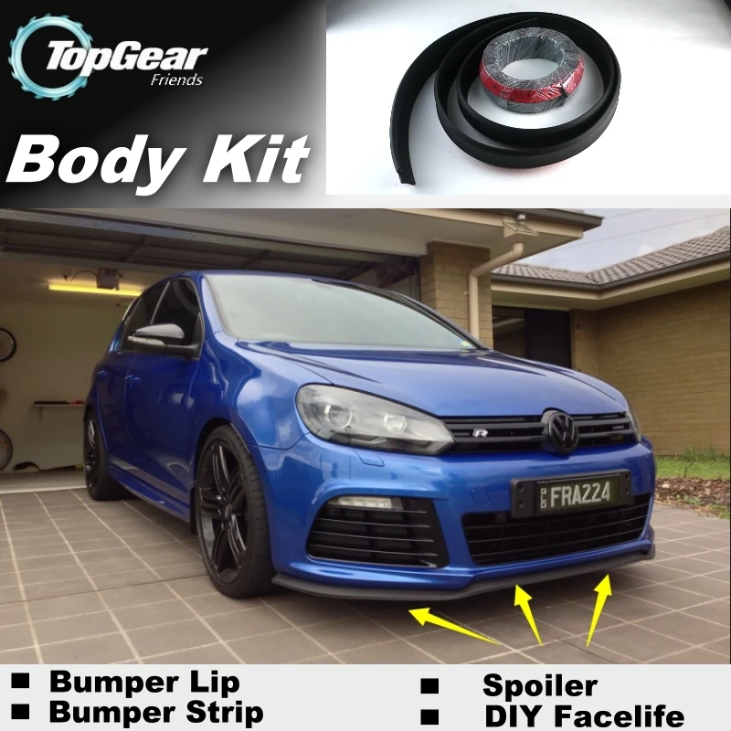 Дефлектор губ для бампера передняя юбка спойлер Volkswagen VW Golf 3 4 5 6 7|spoiler skirt|front spoilergolf