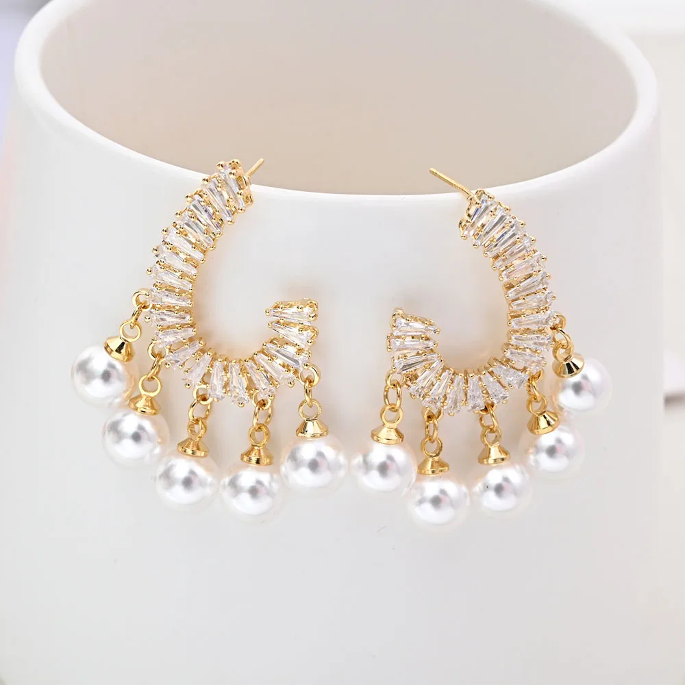 

In 2021 French Pearl Earrings, Temperament Of Restoring Ancient Ways Stud Earrings, Luxury Fashion Lady Contracted Jewelry Gift