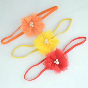 Повязка на голову для девочек, однотонная эластичная, 8 шт.лот, 6 см