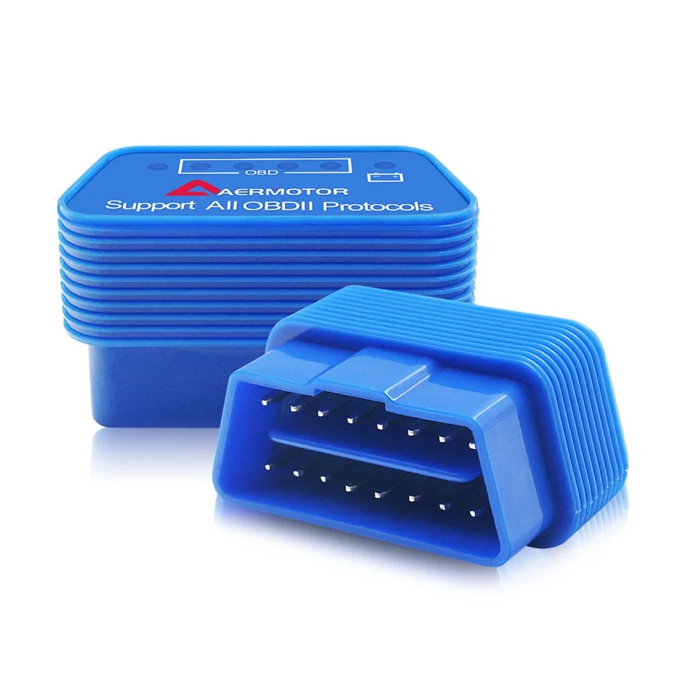 Автомобильный диагностический тестер Aermotor ELM327 V1.5 OBD2 с поддержкой 9 протоколов