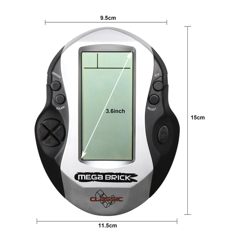 

3 Inch Childhood Tetris Handheld Game Players Game Console LCD Electronic Games Toys Game Console Riddle Educational Toys