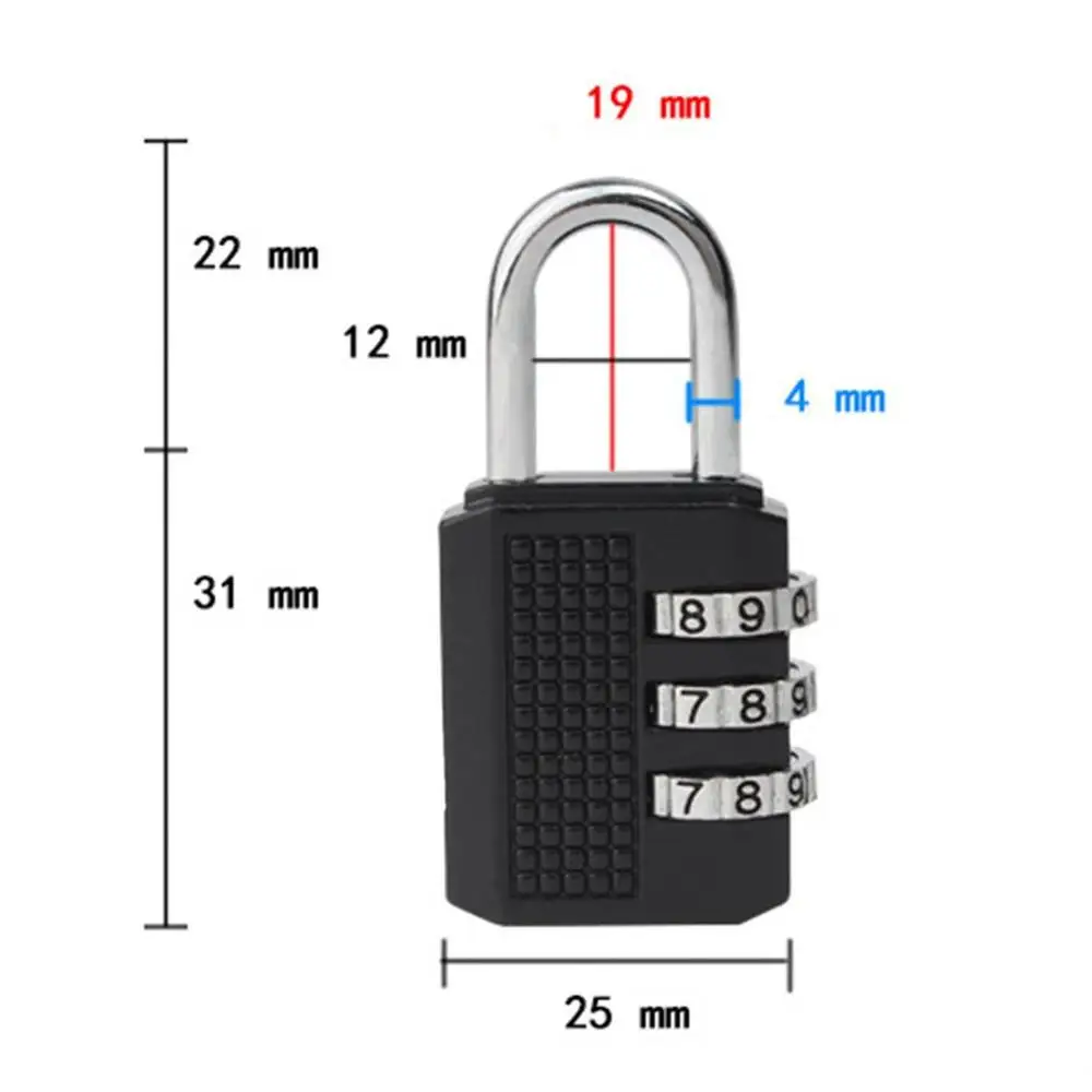 

Mini Anti-theft Code Lock Multifunctional Travel Suitcase Luggage Safely Padlock Zinc Alloy Code Lock