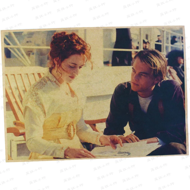 Фильм Titanic классический ретро-постер домашний декор - Цвет: Цвет: желтый