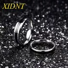 XIDNT 46 мм широкое и узкое кольцо для пары черное Капельное масло из титановой стали, модные и простые ювелирные изделия, индивидуальный идентификатор, эксклюзивный подарок