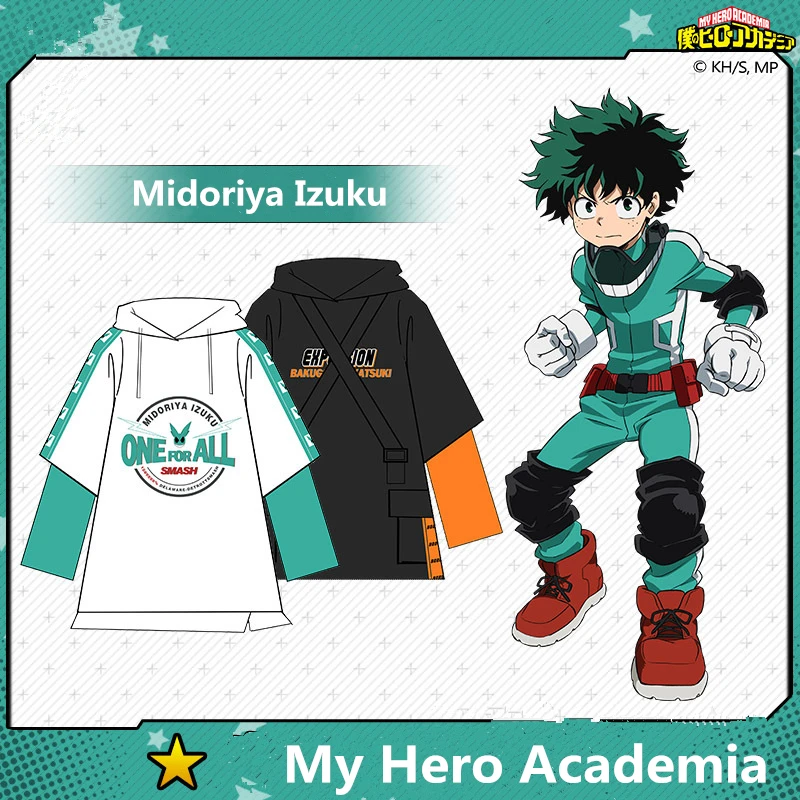 Аниме Deku Midoriya Izuku костюмы для косплея My Hero academic толстовки Bakugou Katsuki Толстовка