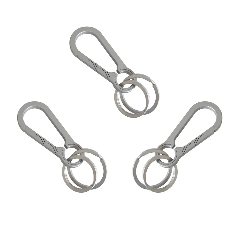 

New Styletitanium Buckles Outdoor Tool Titanium Alloy Keychain Tiranium Buckle Key Ring Car Accessories