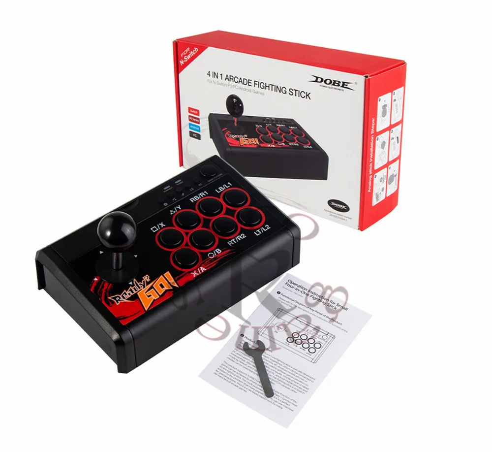 Новый 4в1 аркадный боевой проводной джойстик Кулисный контроллер поддерживает