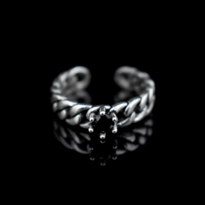 LYNNE ювелирные изделия Модные античные посеребренные твист Плетение Черный