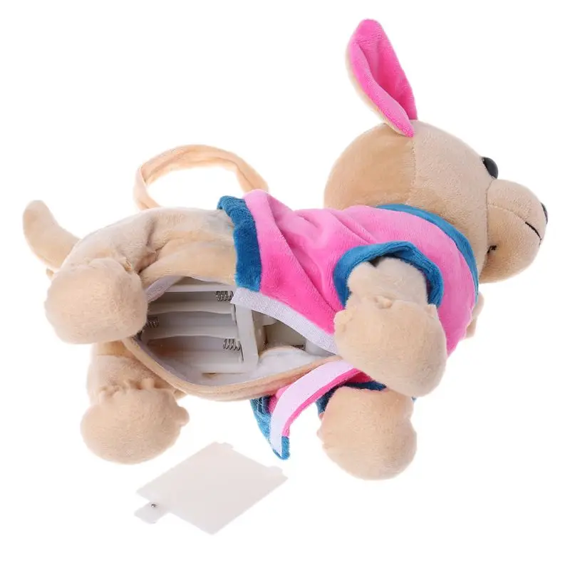 

Электронный Питомец робот собака на молнии ходящая Поющая интерактивная игрушка с сумкой для детей подарки на день рождения 77HD