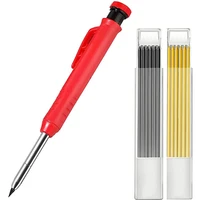 solid carpenter pencil set for construction deep hole mechanical pencils wood marker marking tool for carpenter scriber