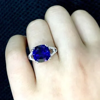 

Sapphire Ring, Silver-plated Inlaid Colorful Ruby Emerald Ring Female Jewelry R734 Rings for Women Wholesale Luxury Jewelry