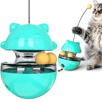 cat toy roly poly tumbler style cat training toy cat feeding toy automatic ball launcher with sticks shaking feeder
