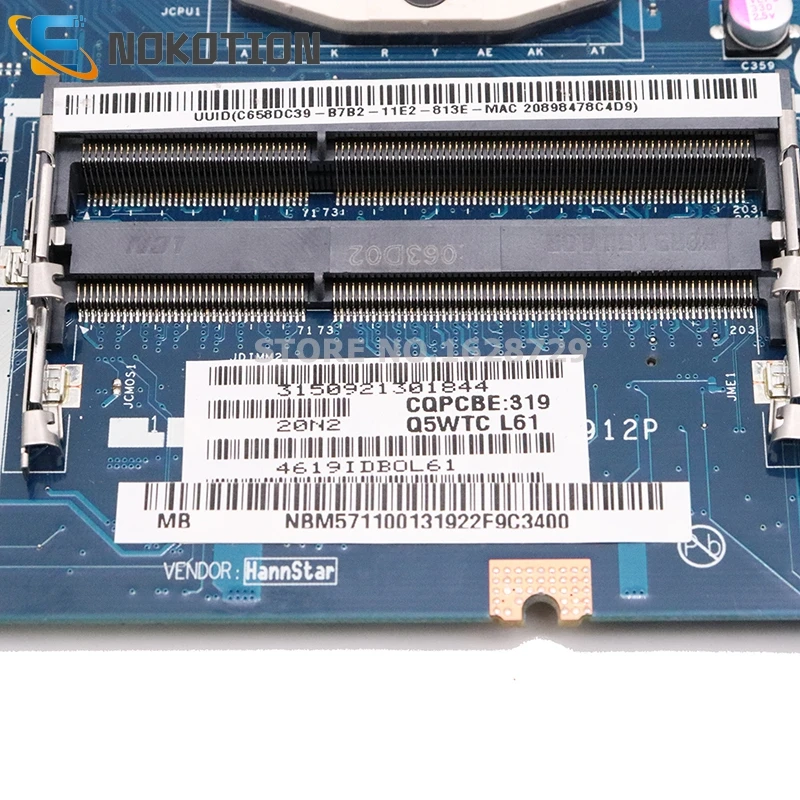 NOKOTION материнская плата для ноутбука acer aspire V3-571G E1-571G V3-531G Q5WV1 LA-7912P NBM6B11001 NB. M6B11.001 NBM5711001 710 м gpu