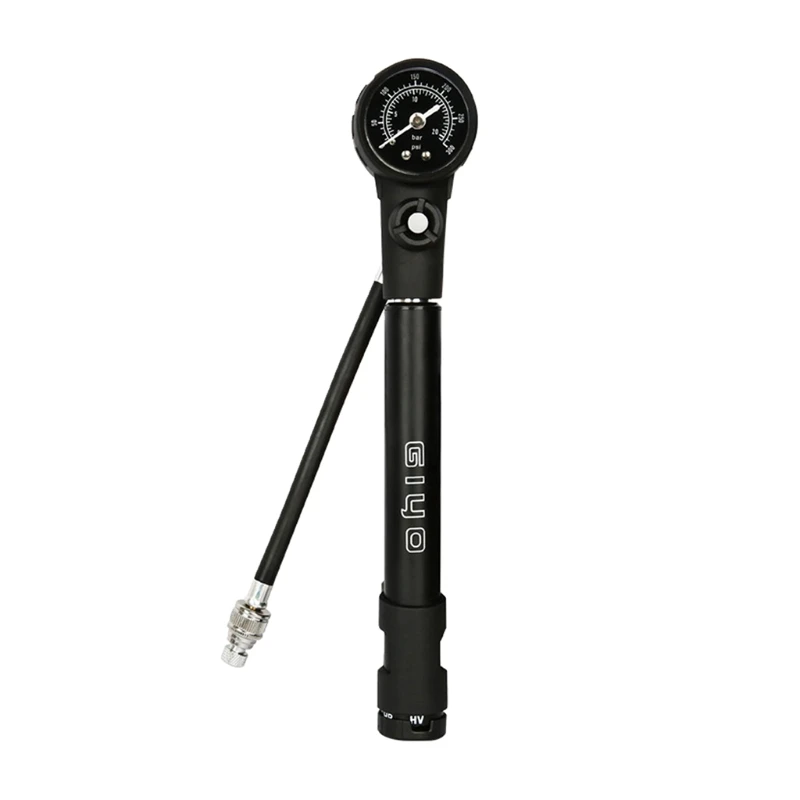 

300psi MTB Suspension Air Pump Bicycle Shock Fork Pump Bike Motor Schrader Gauge