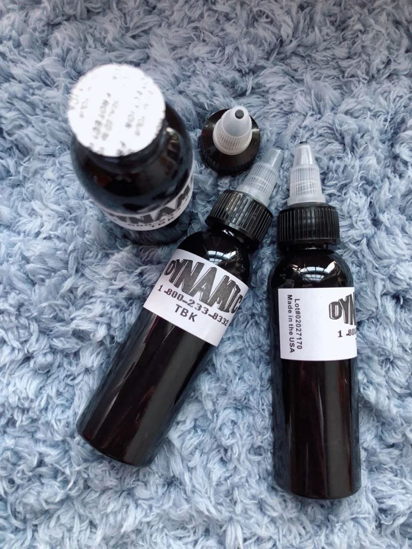 120ml-динамическая Тройная черная Татуировка краска для тела пигмент татуировки