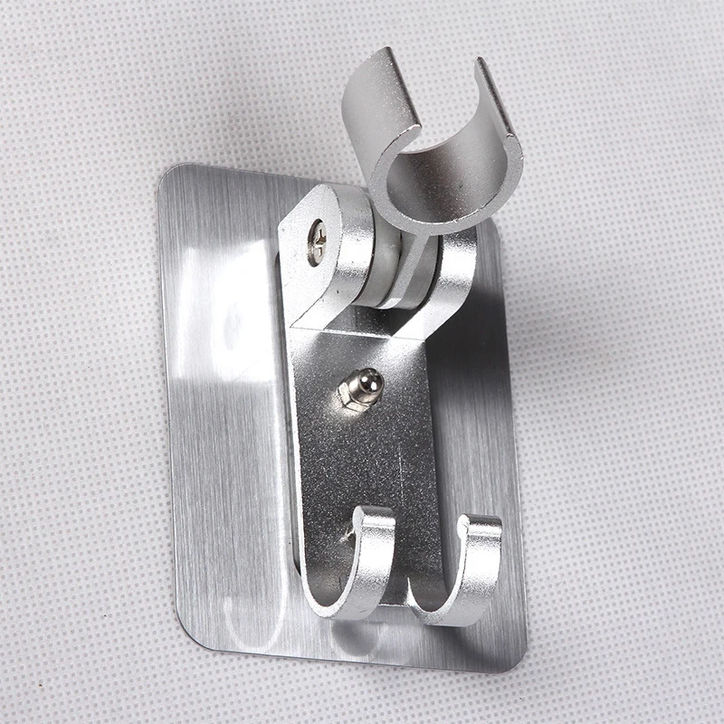 Space Aluminum Traceless Nail-Free Adjustable Shower Nozzle Mount Brackets Head Seat Rack Bathroom Parts Bath Accessories | Обустройство