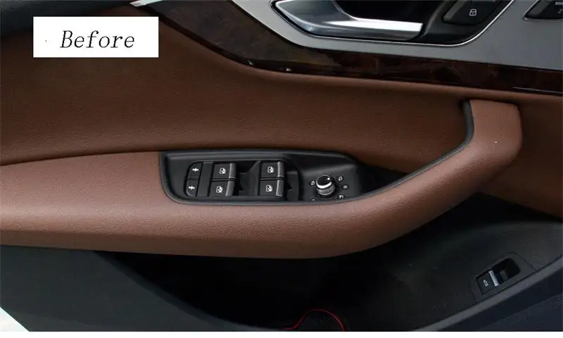 Автомобильный Стайлинг, двери, подлокотник, панель, Накладка для Audi Q7, оконное стекло, кнопки подъема, рамка, наклейка, полоса, нержавеющая сталь, авто наклейки