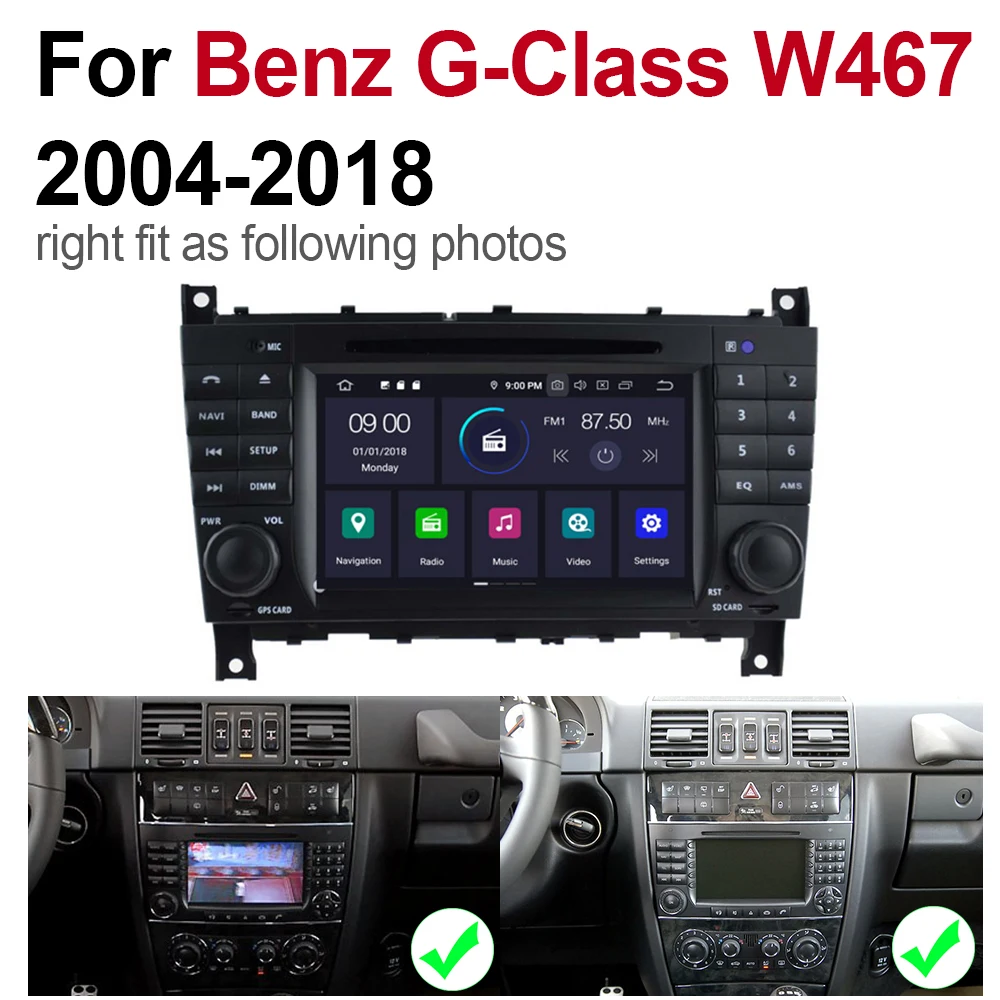4 ГБ android 9 0 автомобильный dvd плеер для Mercedes Benz G Class W467 2004 ~ 2008 NTG Мультимедиа GPS