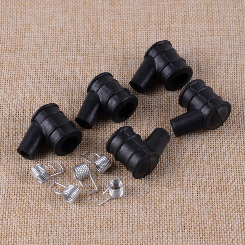 

LETAOSK New 5 Kit Ignition Coil Cap & Spring Fit For 2 Stroke 4500 5200 5800 45CC 52CC 58CC Chainsaw Garden Tool