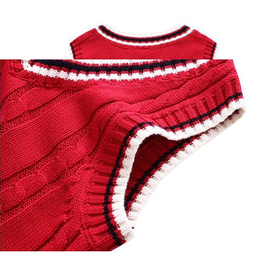 От 3 до 8 лет свитер для мальчиков на осень и зиму вязаный жилет девочек Толстый