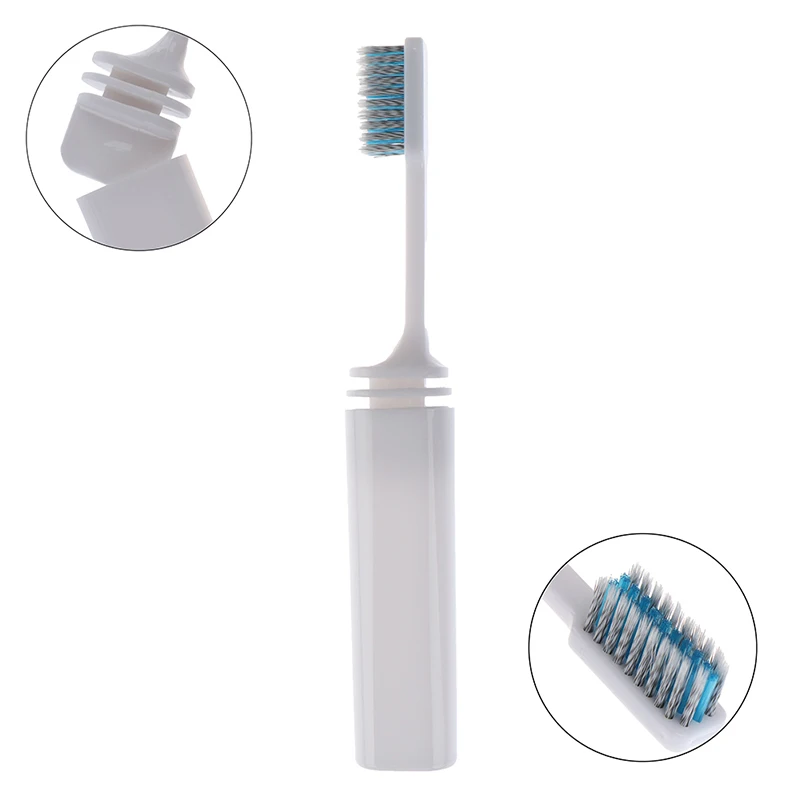 1 шт. портативная компактная складная зубная щетка с бамбуковым углем для