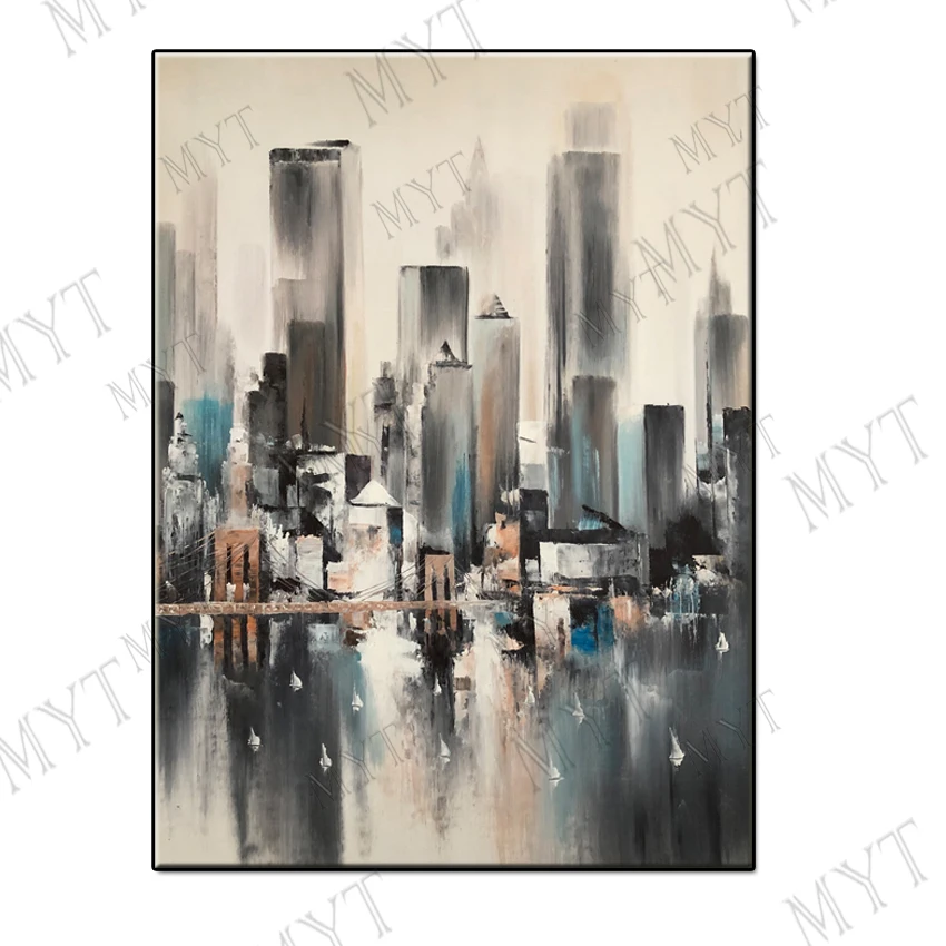 Ручная роспись картина маслом холст пробуждение пейзаж для гостиной настенное